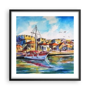 Affiche dans un cadre noir - Poster - Après-midi arc-en-ciel - 50x50 cm