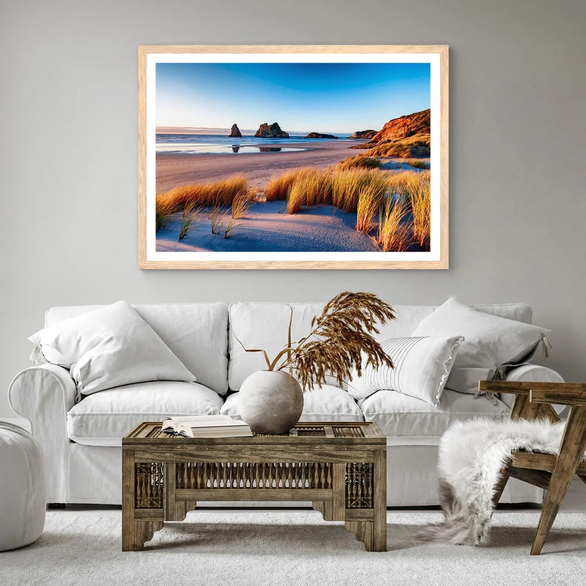 Affiche dans un chêne clair - Poster - Pour les chercheurs de paix - 91x61 cm