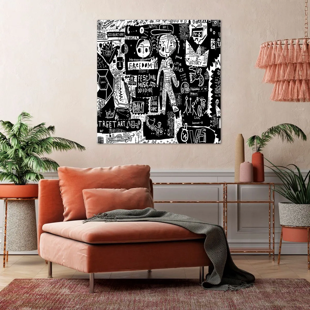 Impression sur toile - Image sur toile - Jeunesse spirituelle de loi et de joie - 50x50 cm