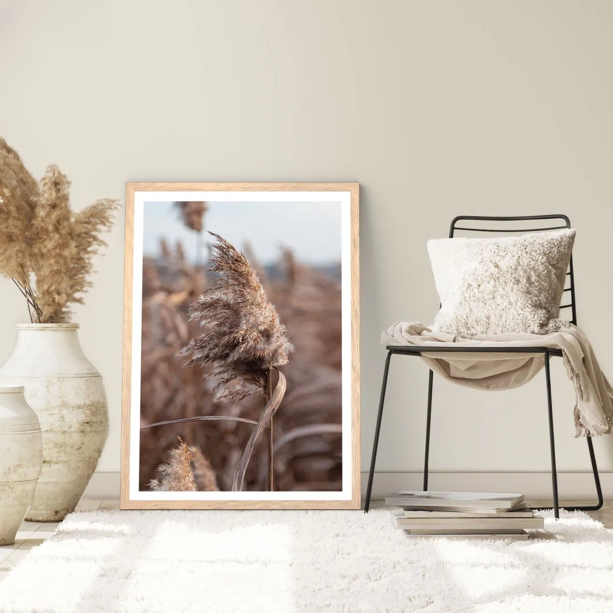 Affiche dans un chêne clair - Poster - Il est temps de s'envoler avec le vent - 40x50 cm