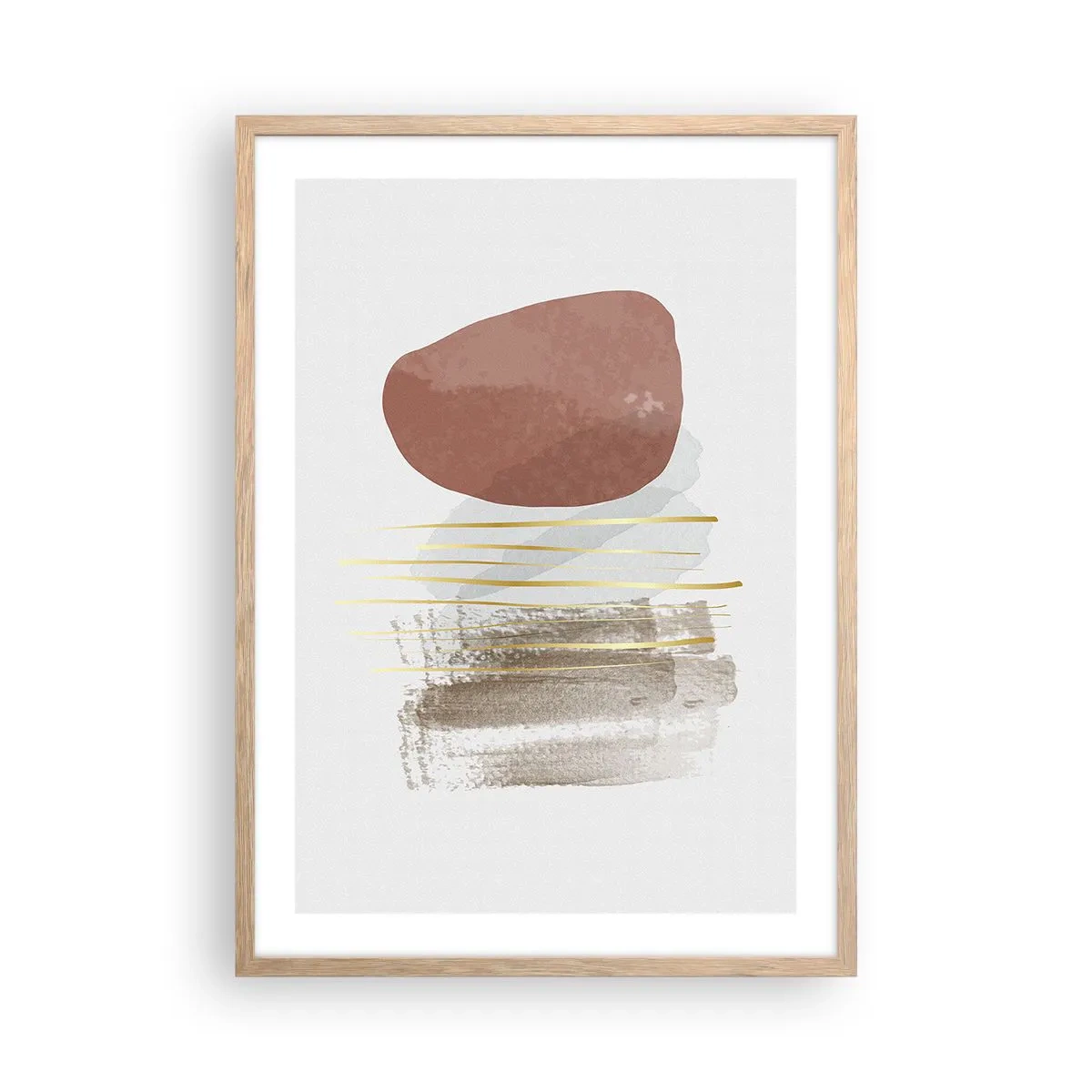 Affiche dans un chêne clair - Poster - Colonnade abstraite - 50x70 cm