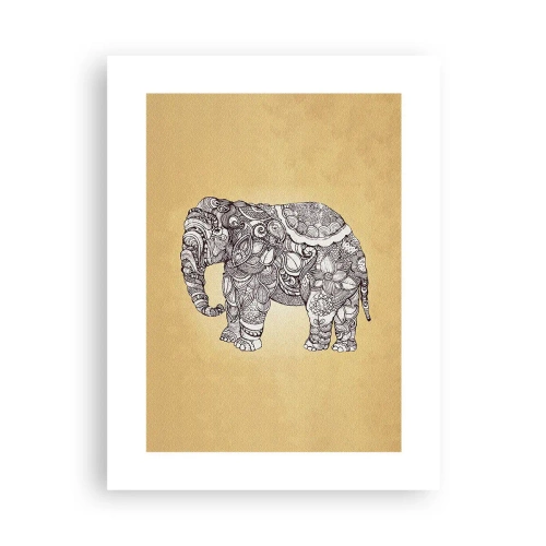 Affiche - Poster - L'éléphant s'est apprêté - 30x40 cm