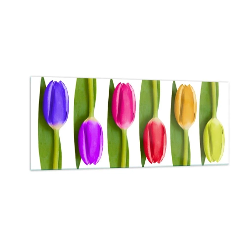 Impression sur verre - Image sur verre - Composition arc-en-ciel - 100x40 cm