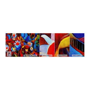 Échantillon de Papier Peint Premium Canvas - Les couleurs de la vie - Abstraction, Cubisme, Morceau - 100x30 cm
