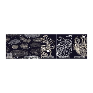 Échantillon de Papier Peint Autocollant Deluxe Sticker - Toile de plumes - Plume oiseau, Graphique, Morceau - 100x30 cm