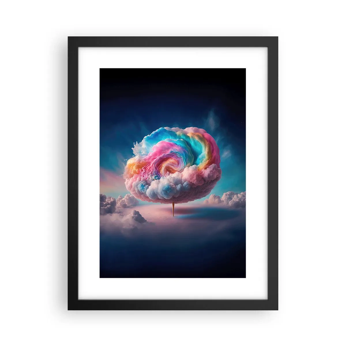 Affiche dans un cadre noir - Poster - Le rêve d'un parc d'attractions - 30x40 cm