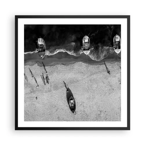 Affiche dans un cadre noir - Poster - Toujours sur le rivage… - 60x60 cm