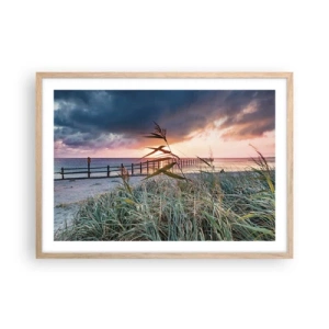 Affiche dans un chêne clair - Poster - Ça ne passe pas avec le vent - 70x50 cm