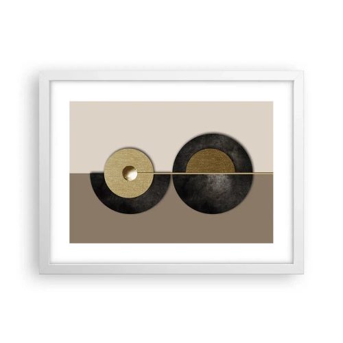 Affiche dans un cadre blanc - Poster - Variations autour du cercle - 40x30 cm