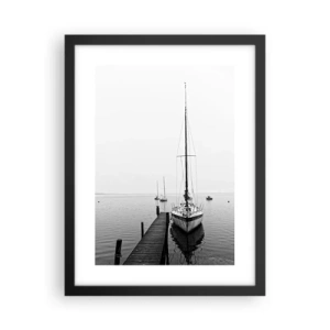 Affiche dans un cadre noir - Poster - Prêt pour la route - 30x40 cm