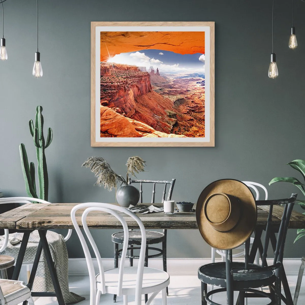 Affiche dans un chêne clair - Poster - Sculpté par la nature elle-même - 30x30 cm