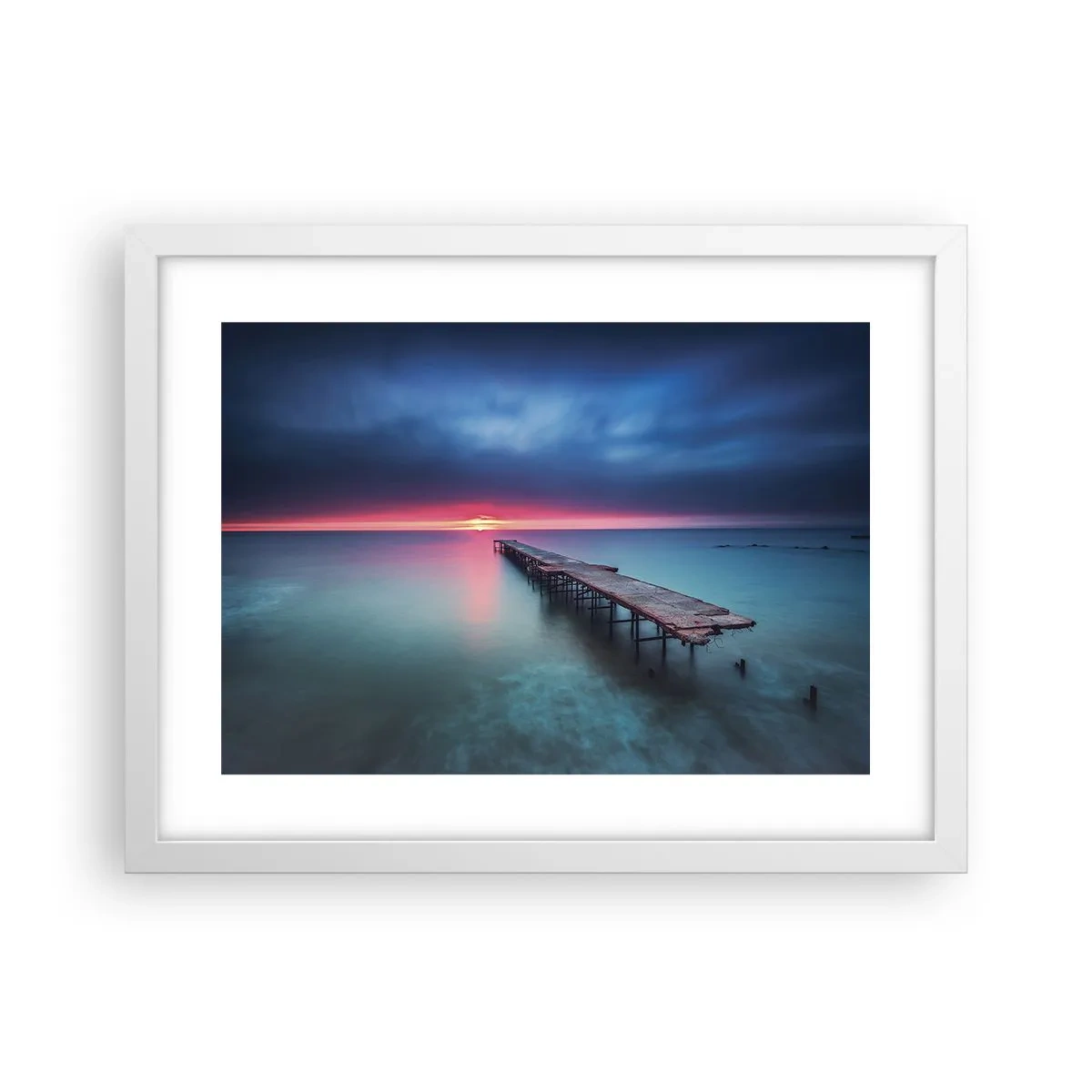 Affiche dans un cadre blanc - Poster - Entre le ciel et la terre - 40x30 cm