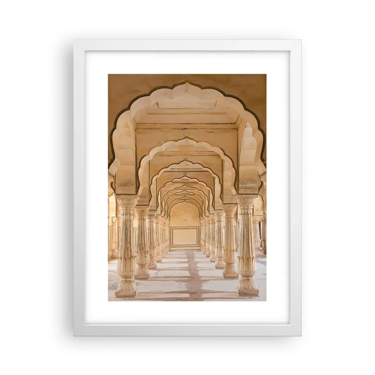 Affiche dans un cadre blanc - Poster - Dans le palais du maharaja - 30x40 cm