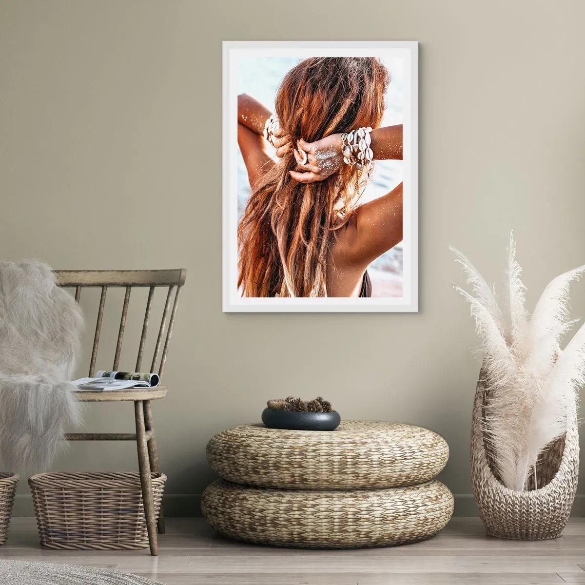 Affiche dans un cadre blanc - Poster - La soeur de l'eau et du soleil - 50x70 cm