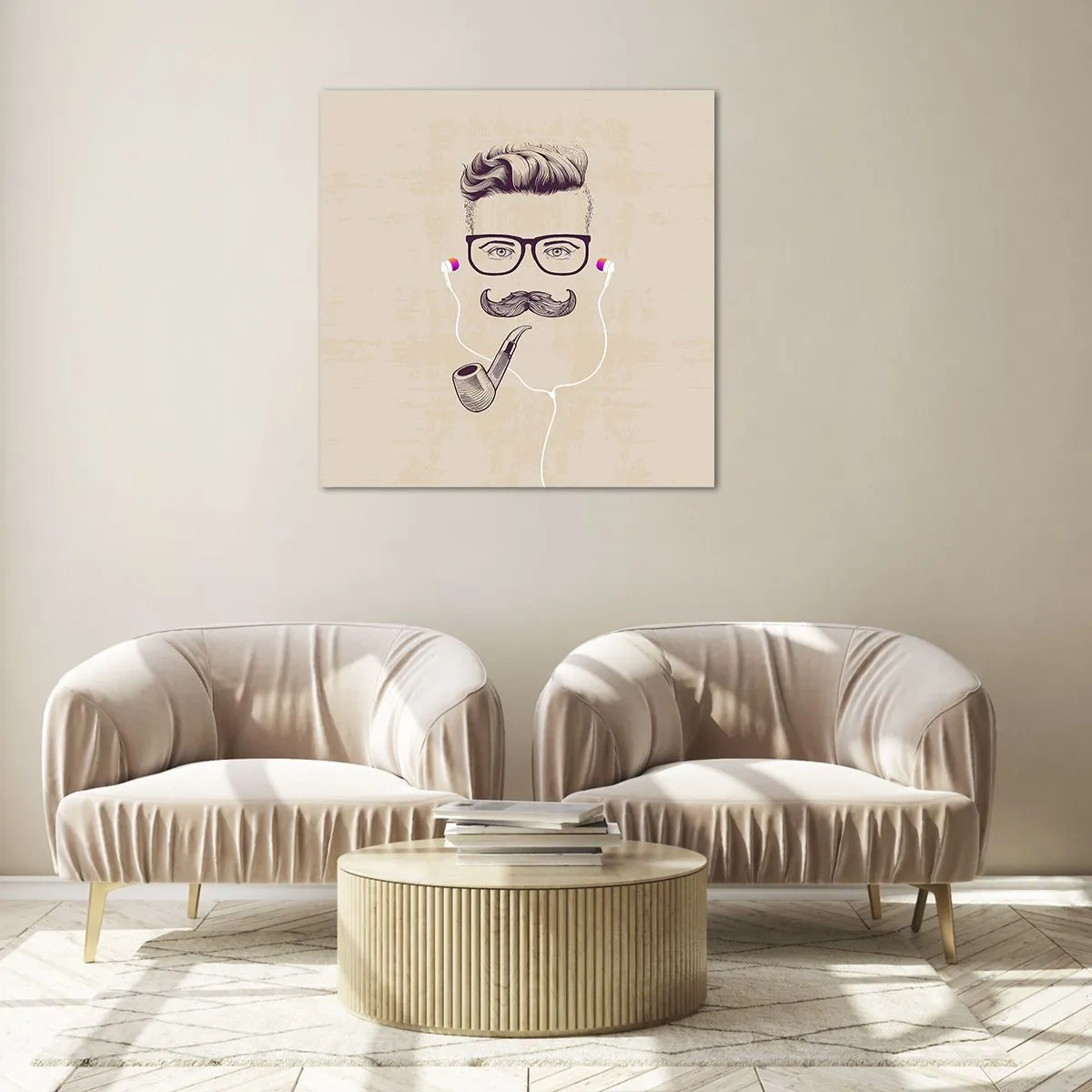 Impression sur verre - Image sur verre - Un vrai homme? - 30x30 cm