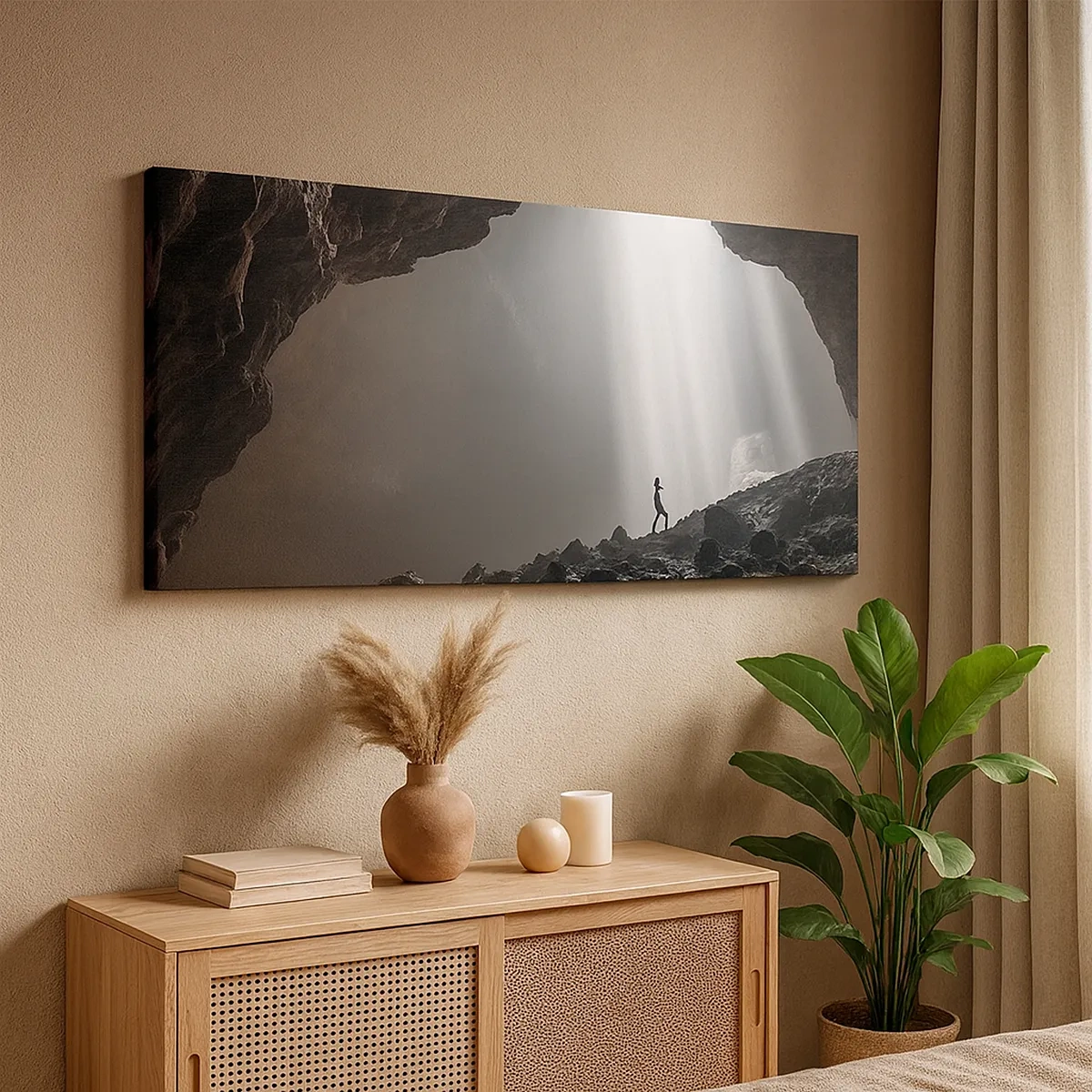 Impression sur toile - Image sur toile - Grotte lumineuse - 30x30 cm