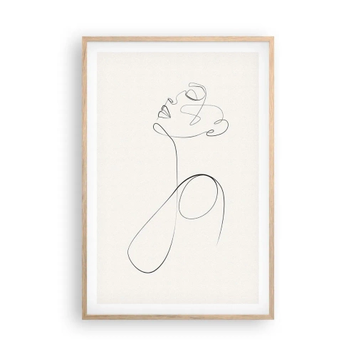 Affiche dans un chêne clair - Poster - En boucle dans les rêves - 61x91 cm