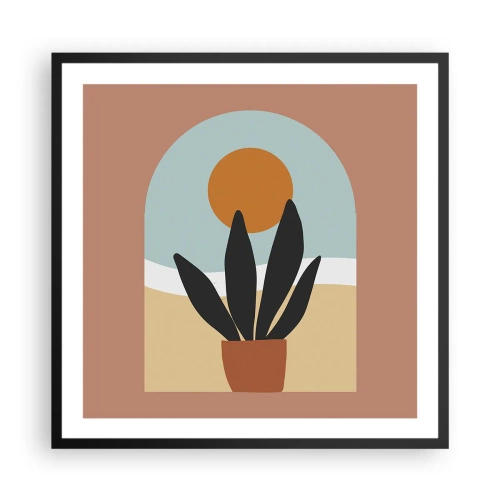 Affiche dans un cadre noir - Poster - Petits bonheurs - 60x60 cm