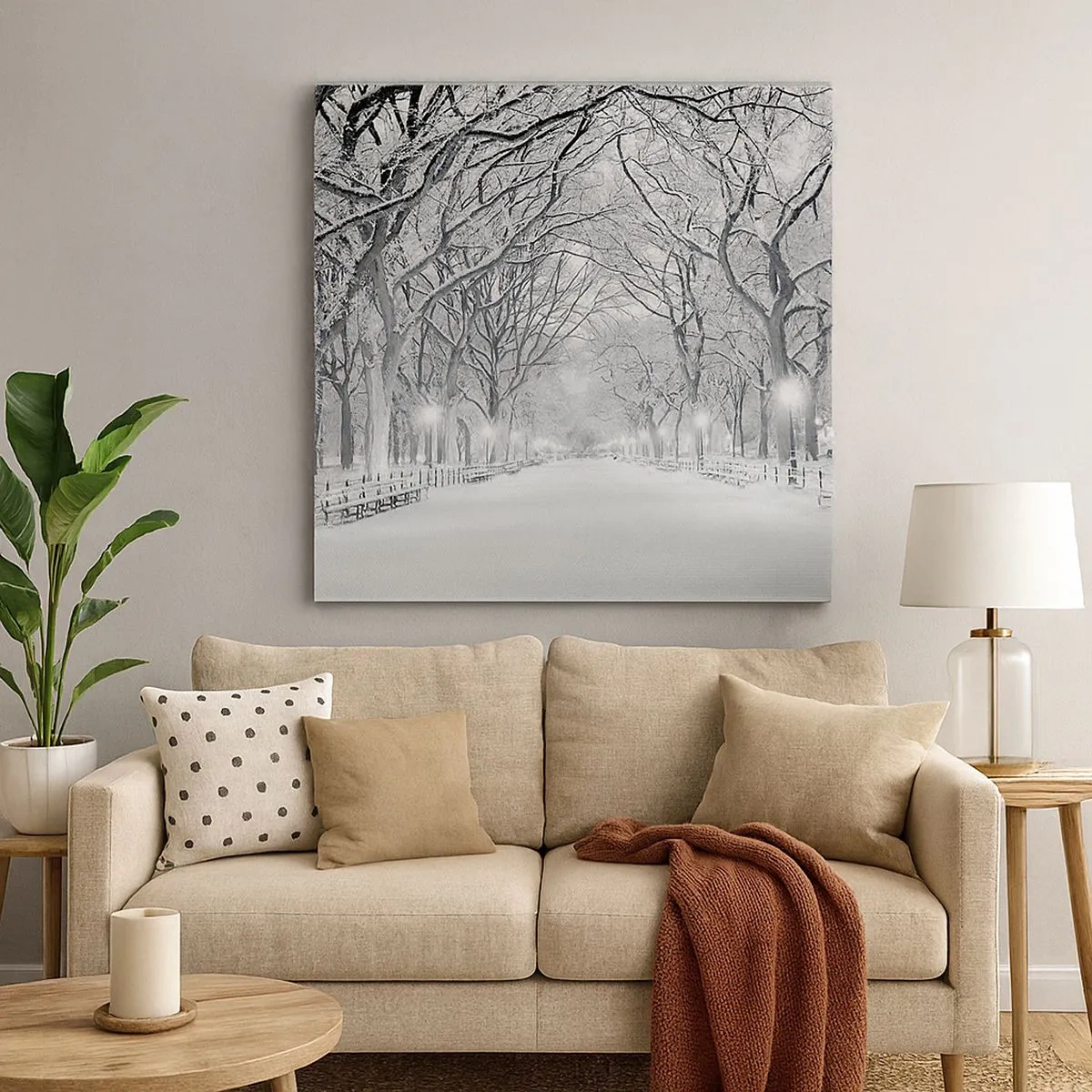 Impression sur toile - Image sur toile - Les quatres saisons – l’hiver - 30x30 cm