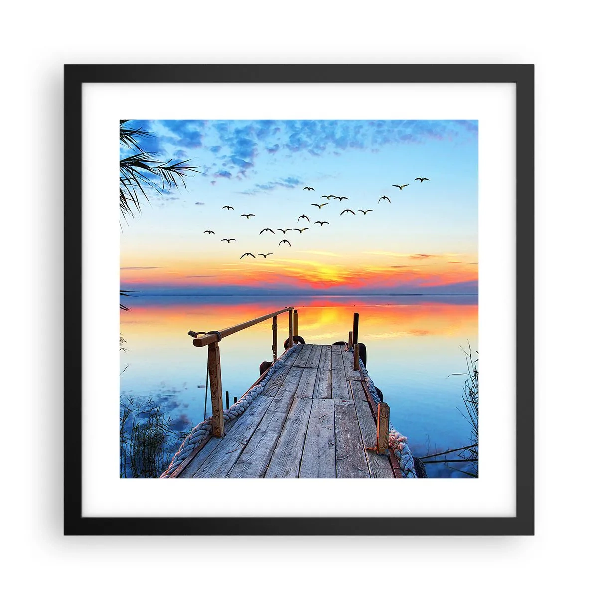 Affiche dans un cadre noir - Poster - Il est temps de rentrer... - 40x40 cm