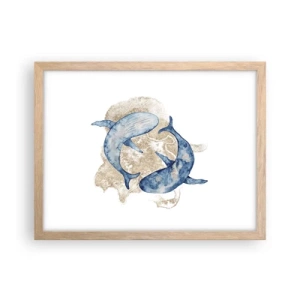 Affiche dans un chêne clair - Poster - Amis ou amoureux? - 40x30 cm