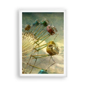 Affiche dans un cadre blanc - Poster - On va faire la fête - 70x100 cm