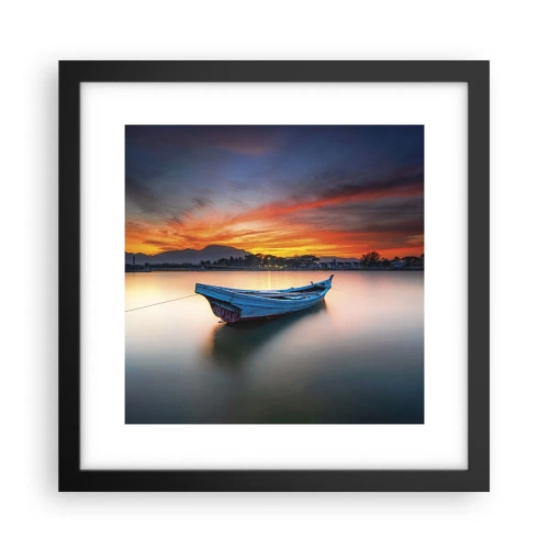 Affiche dans un cadre noir - Poster - Une bonne nuit arrive - 30x30 cm