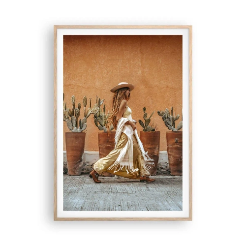 Affiche dans un chêne clair - Poster - Style hippie - 70x100 cm
