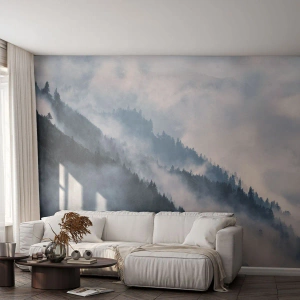 Papier Peint Photo Premium Canvas - Mysticisme des montagnes - Paysage, Montagnes, Forêt - 450x315 cm