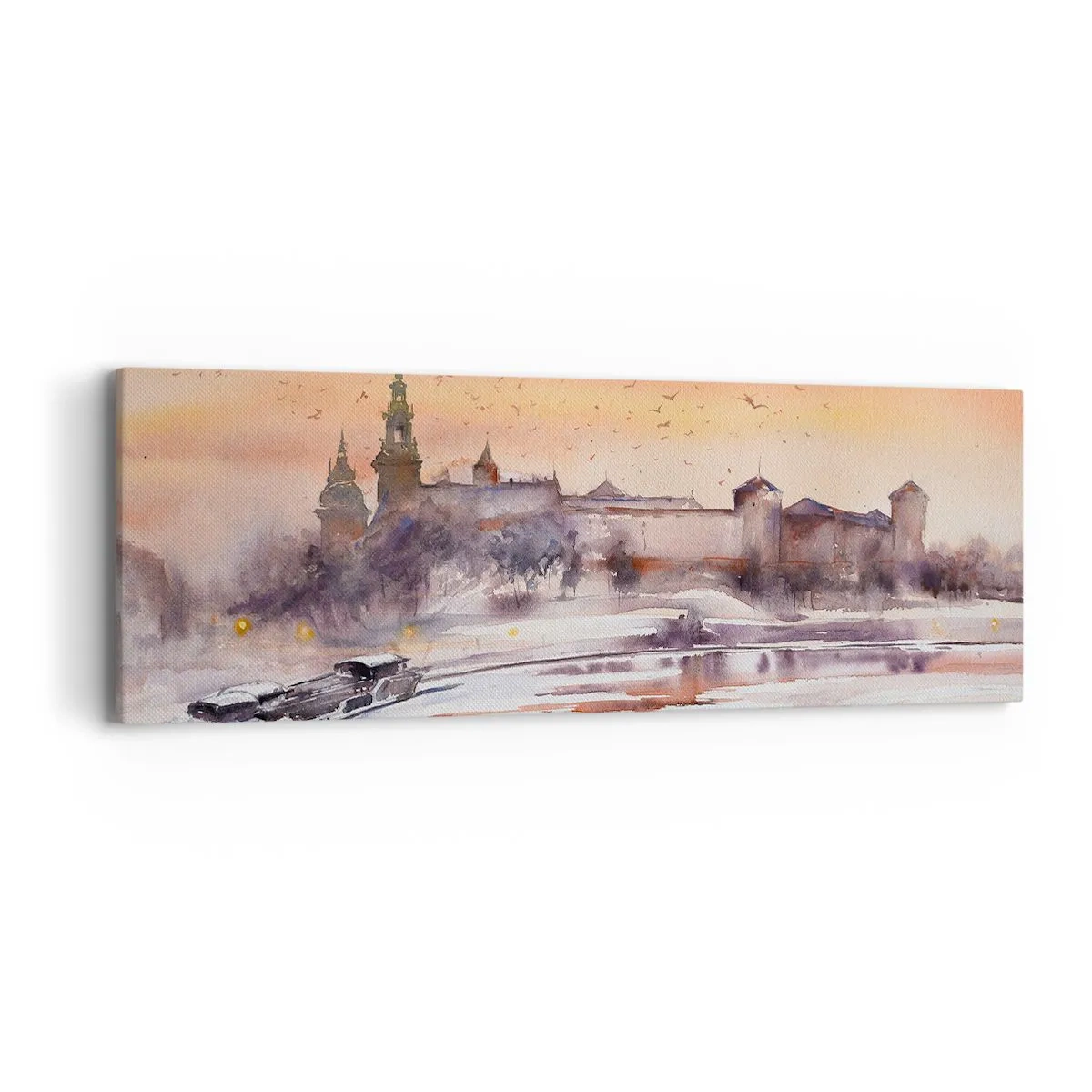 Impression sur toile - Image sur toile - Coucher de soleil royal - 90x30 cm