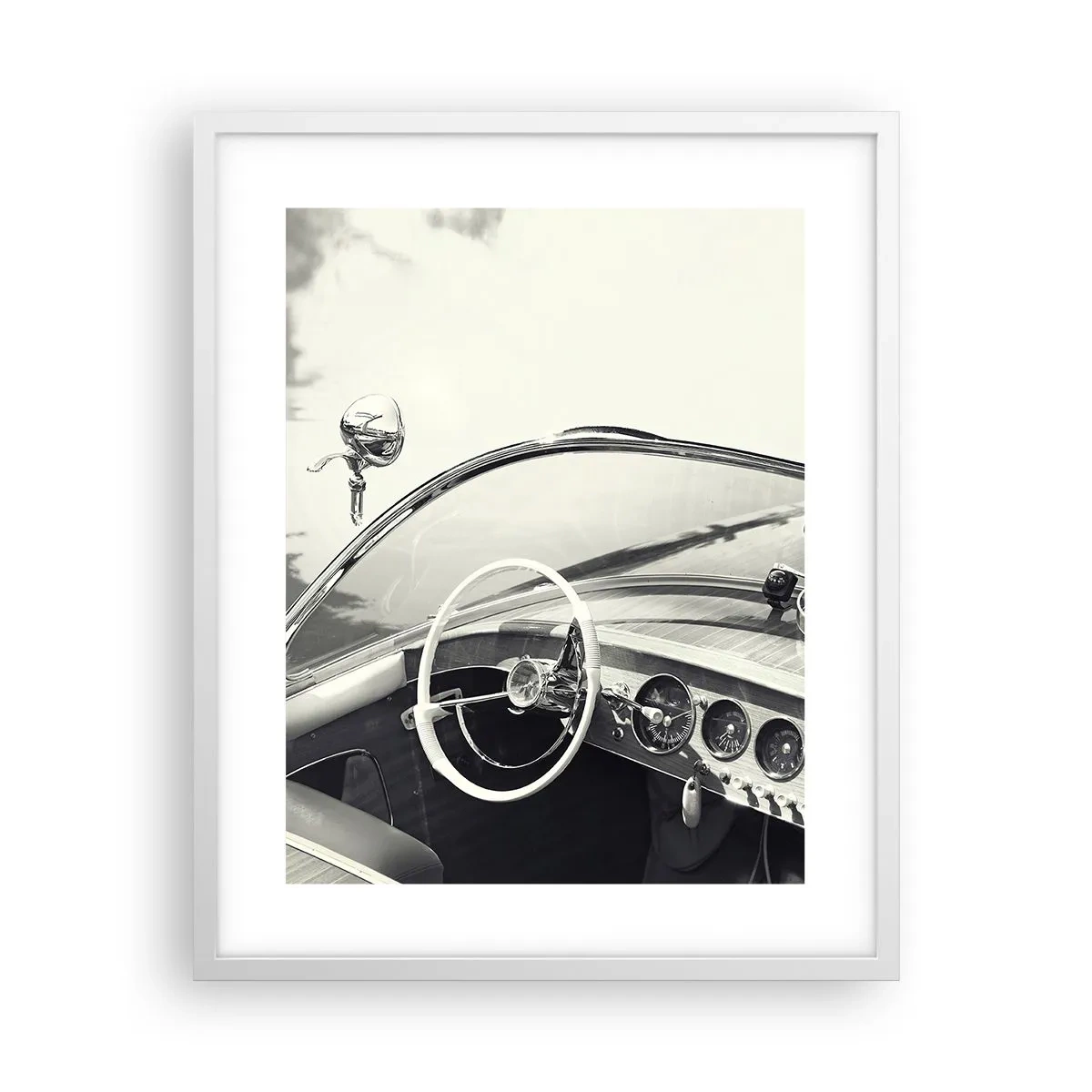 Affiche dans un cadre blanc - Poster - Temps pour riche - 40x50 cm