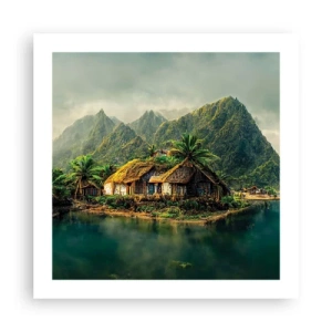 Affiche - Poster - Paradis tropical - 50x50 cm
