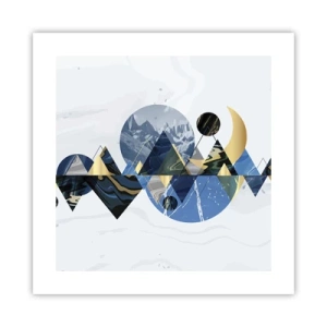 Affiche - Poster - Paysage géométrique - 40x40 cm