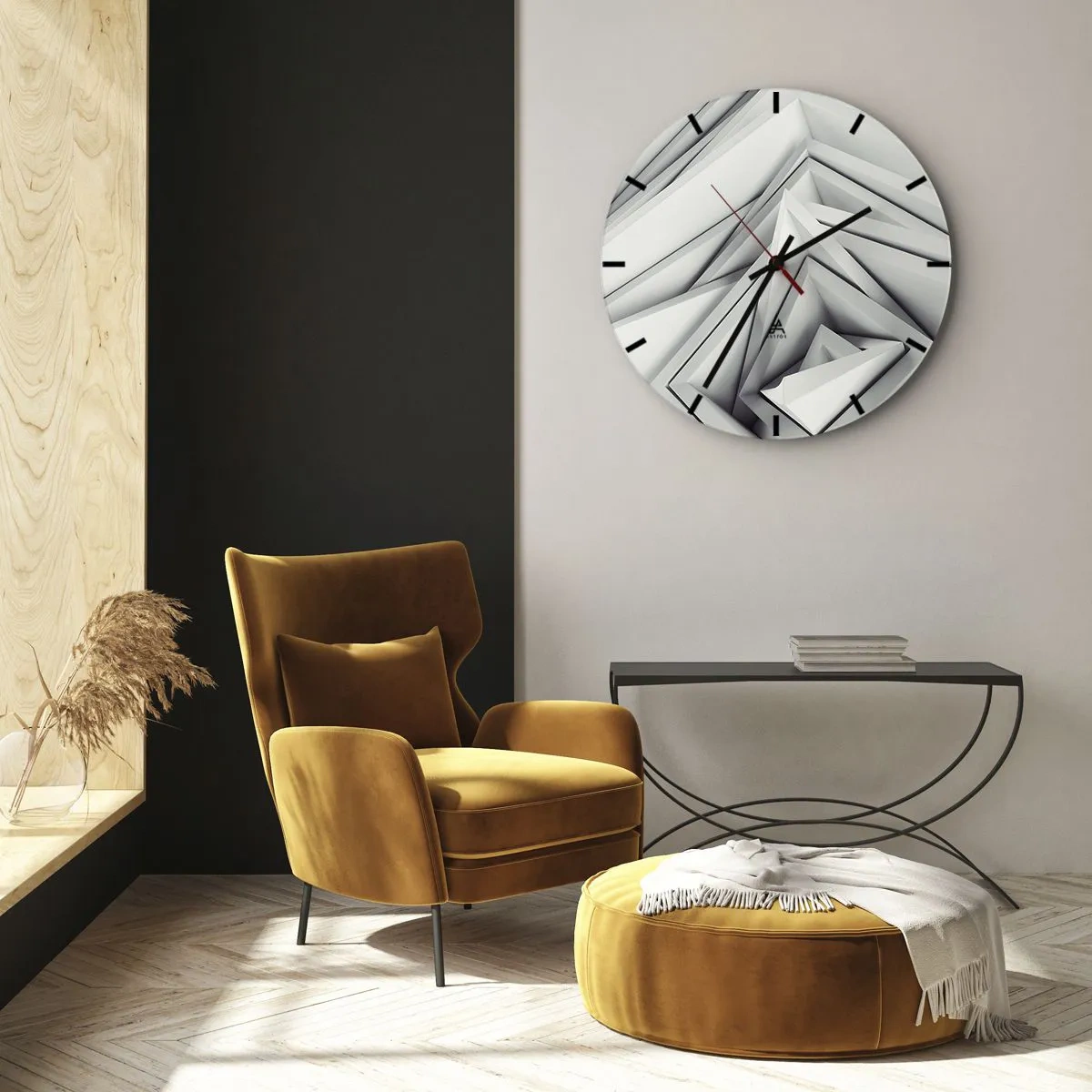 Horloge murale - Pendule murale - Bourgeon d’angles vifs - 40x40 cm