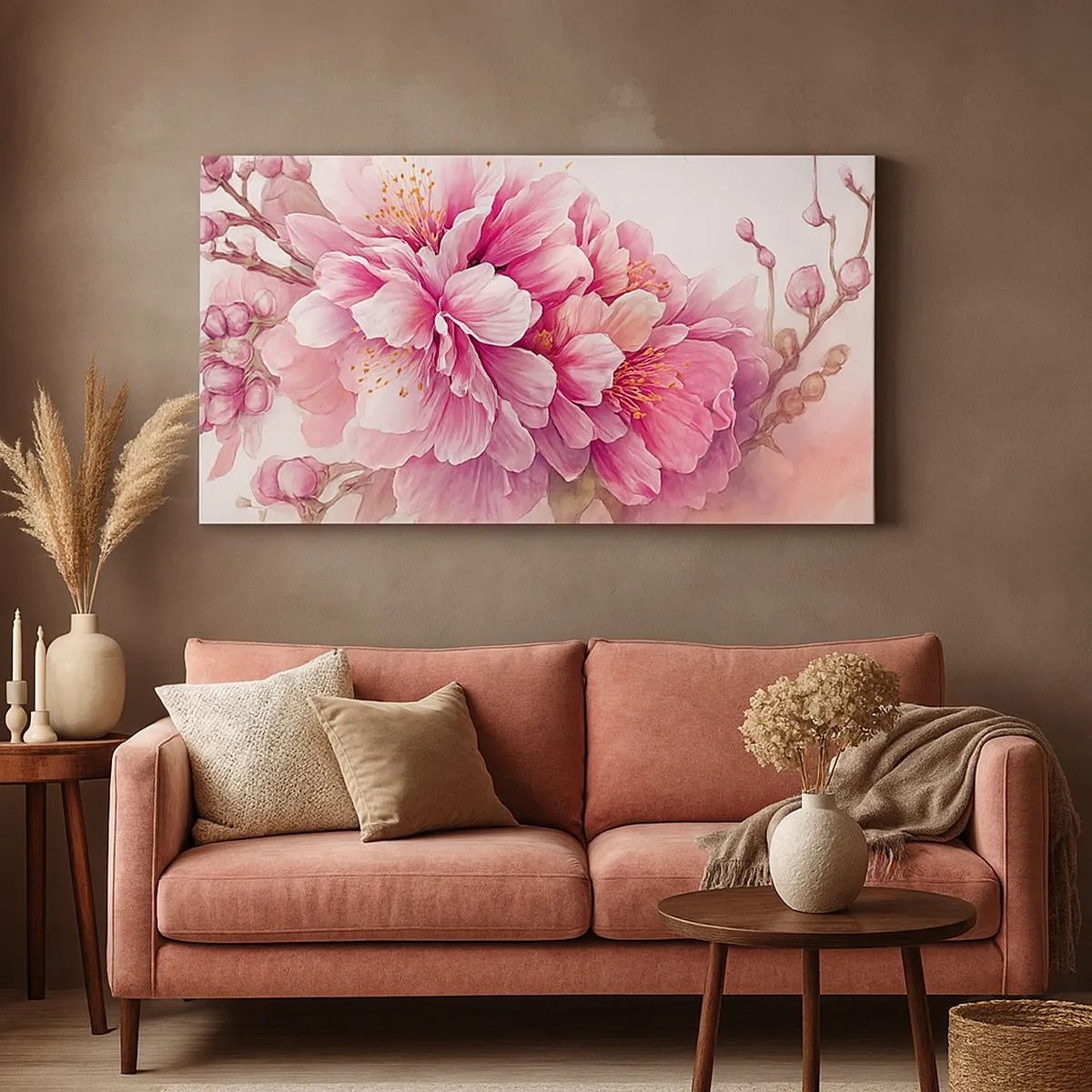 Impression sur toile - Image sur toile - Fleur florissante de cerisier - 100x40 cm