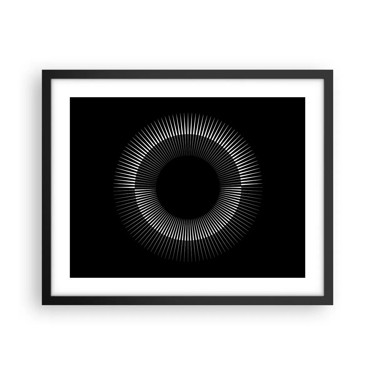 Affiche dans un cadre noir - Poster - Soleil noir - 50x40 cm