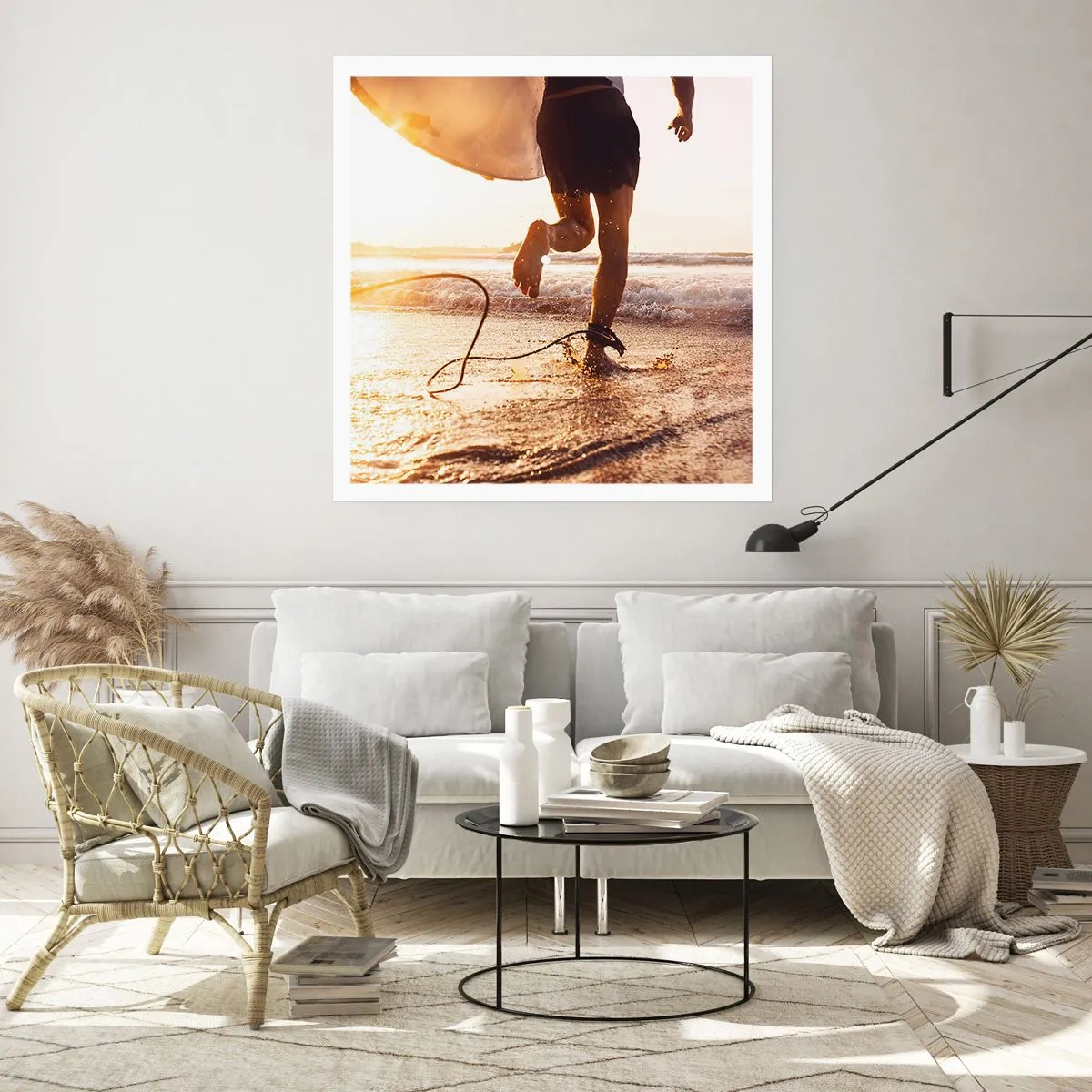 Affiche - Poster - A la rencontre des vagues - 40x40 cm