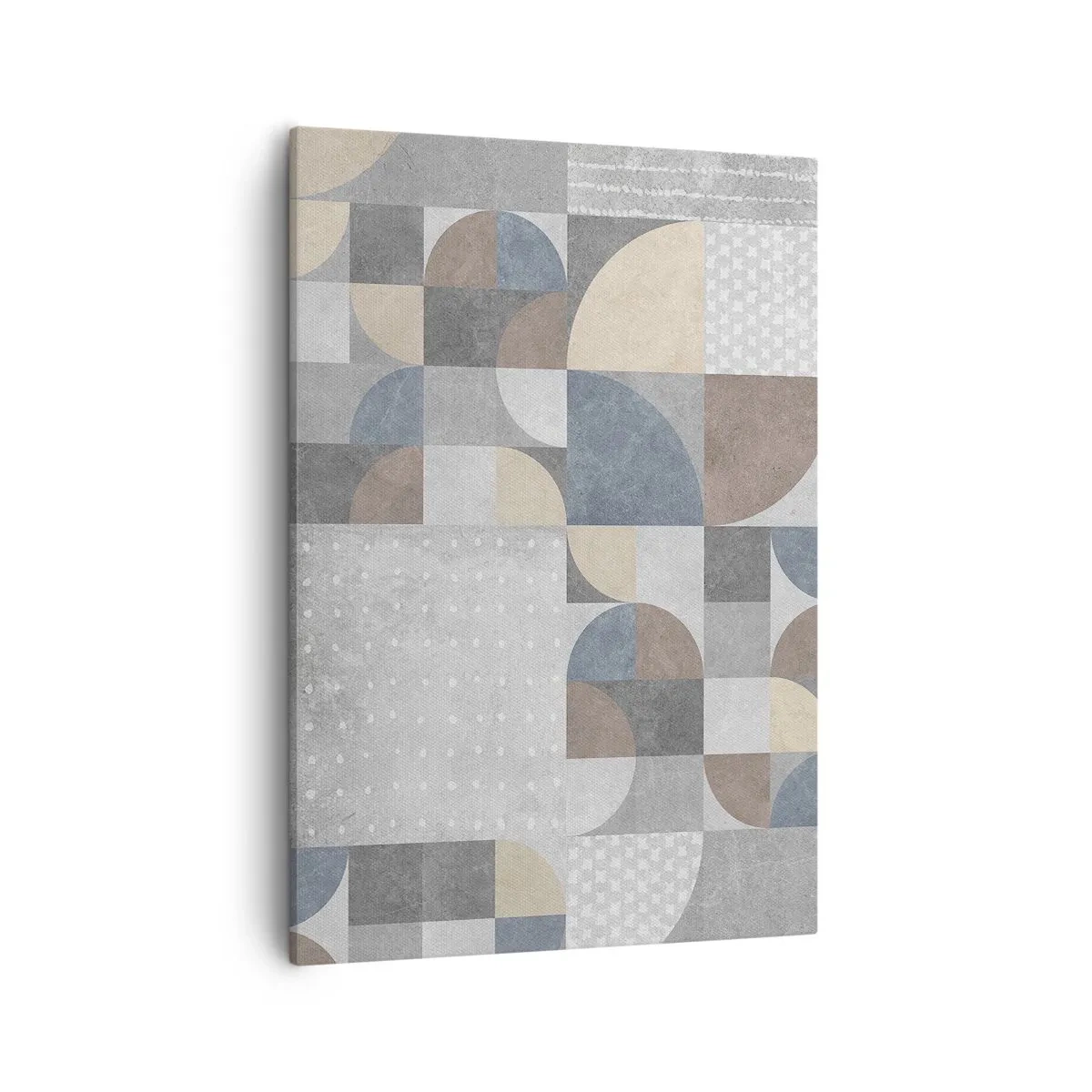 Impression sur toile - Image sur toile - Motif géométrique dans des tons pastel - 50x70cm - Fantaisie de la céramique  - Décoration murale moderne pour le salon et la chambre ARTTOR