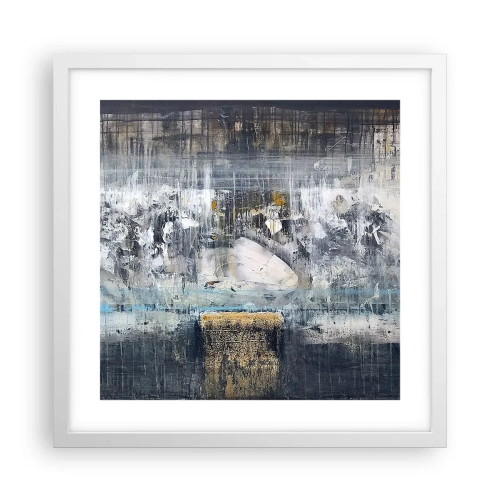 Affiche dans un cadre blanc - Poster - Comme sur la glace, comme après décembre - 40x40 cm