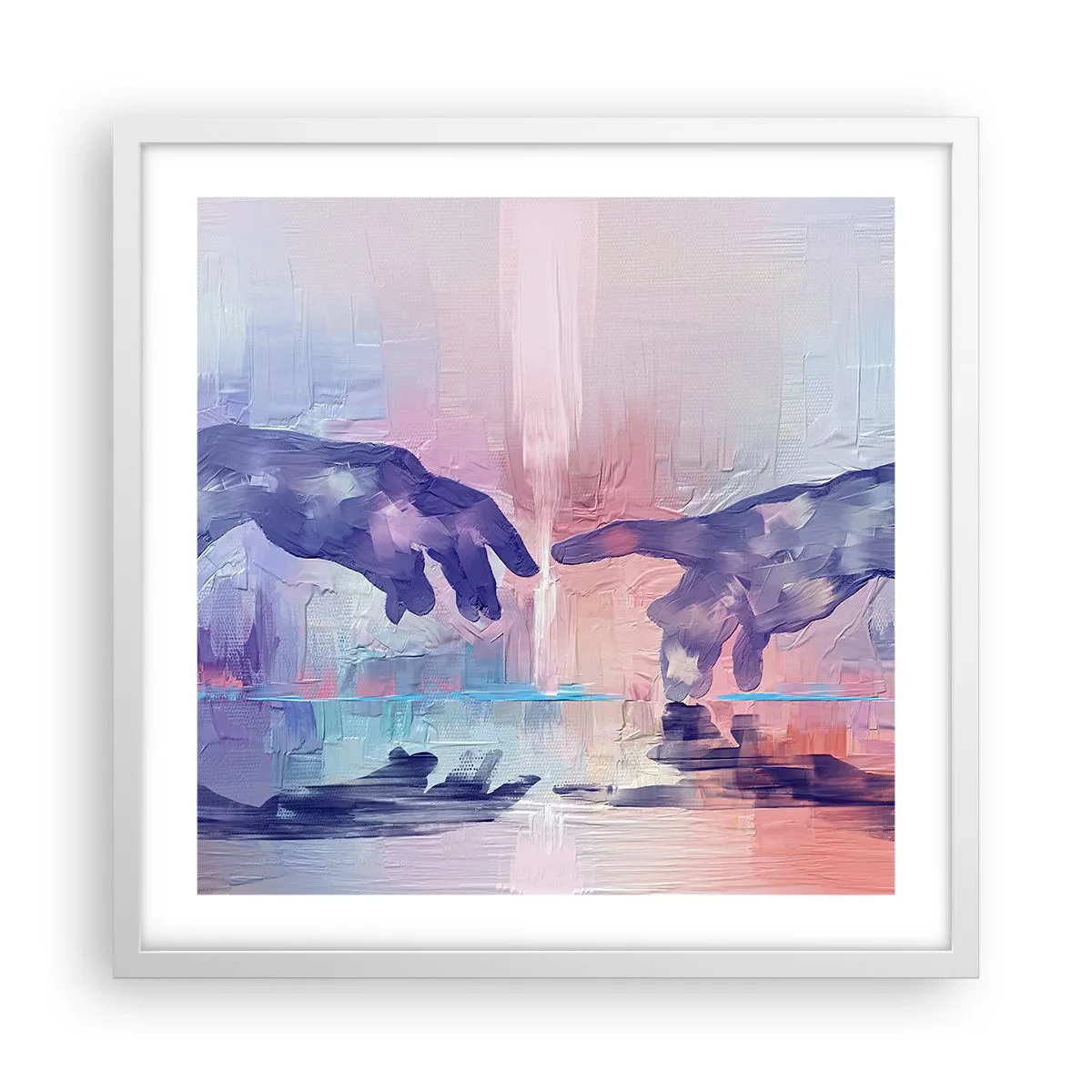 Affiche dans un cadre blanc - Poster - Divine étincelle de vie - 50x50 cm