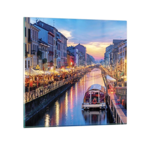 Impression sur verre - Image sur verre - Soirée de lumière et de jeu - 30x30 cm