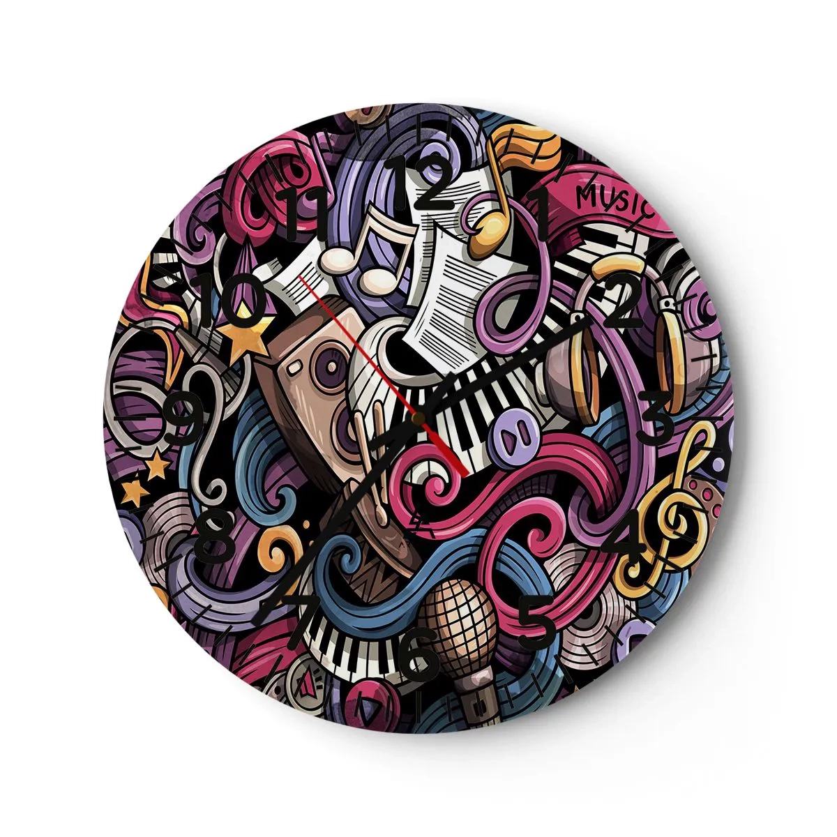 Horloge murale - Pendule murale - Mélodie compliquée - 40x40 cm