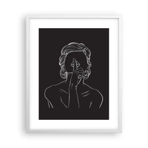 Affiche dans un cadre blanc - Poster - La beauté s'épanouit en silence - 40x50 cm