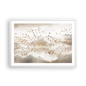 Affiche dans un cadre blanc - Poster - Il est l'heure… - 70x50 cm