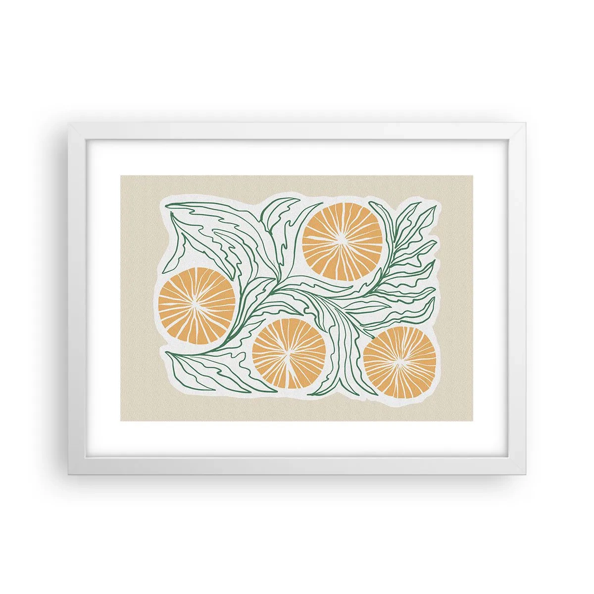 Affiche dans un cadre blanc - Poster - Ethnique avec une pointe d'abstraction - 40x30 cm