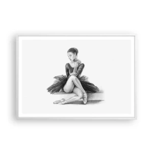 Affiche dans un cadre blanc - Poster - Envoutée par la danse - 100x70 cm