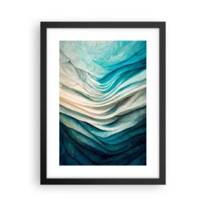 Affiche dans un cadre noir - Poster - Insatiabilité bleue - 30x40 cm