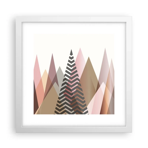 Affiche dans un cadre blanc - Poster - Vue pyramidale - 30x30 cm