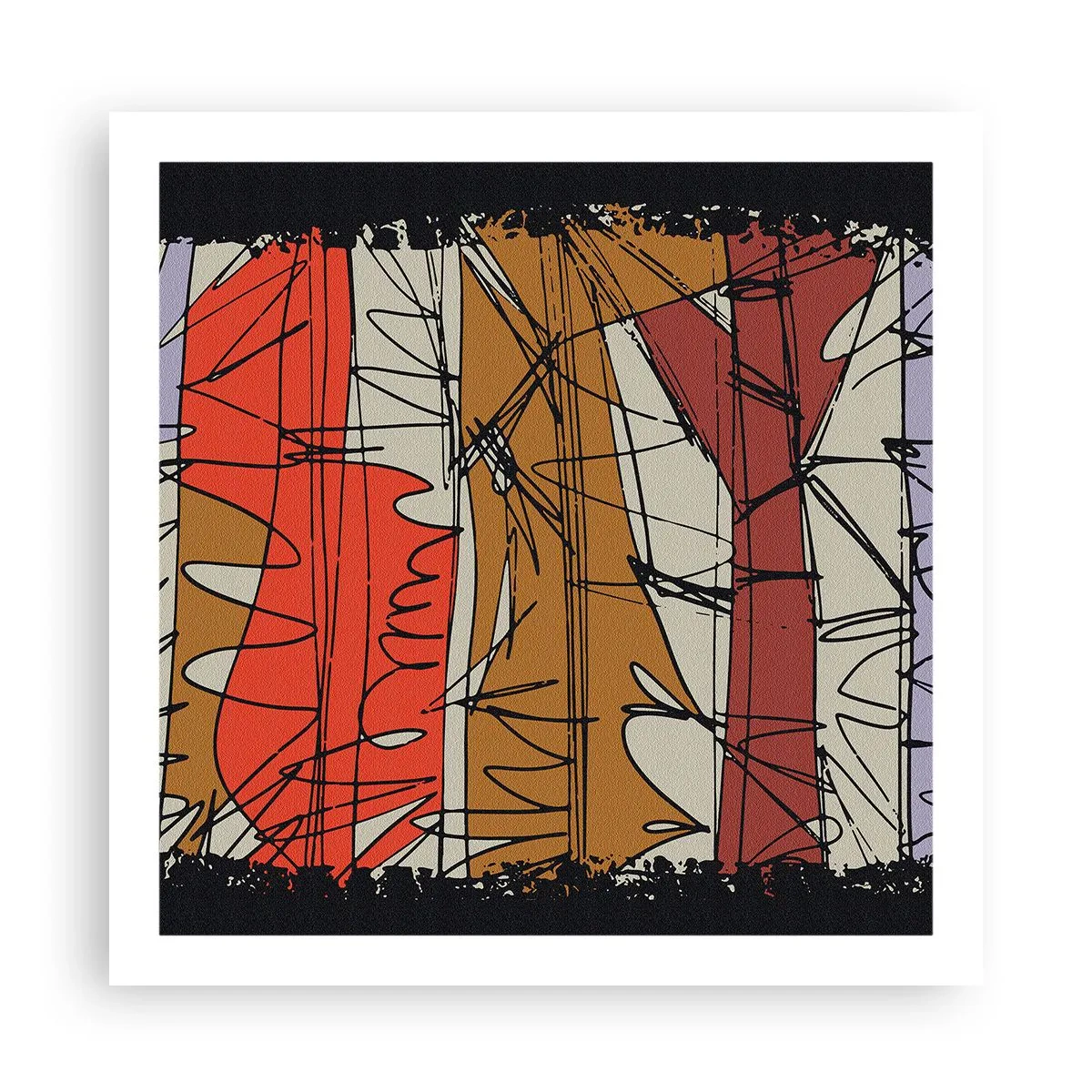 Affiche - Poster - Composition spontanée - 60x60 cm