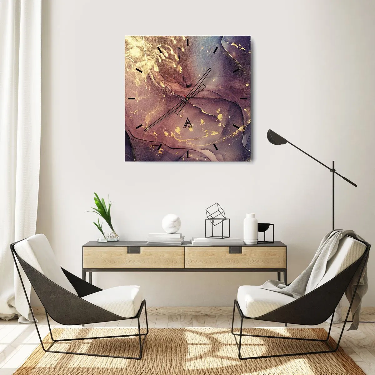 Horloge murale - Pendule murale - Matière et esprit - 30x30 cm